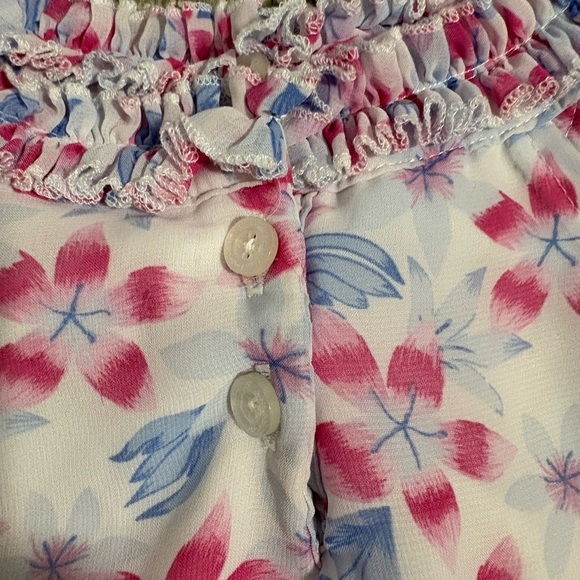 Calvin Klein White & Pink Floral Dress Girl's Size 5 - Picture 5 of 7